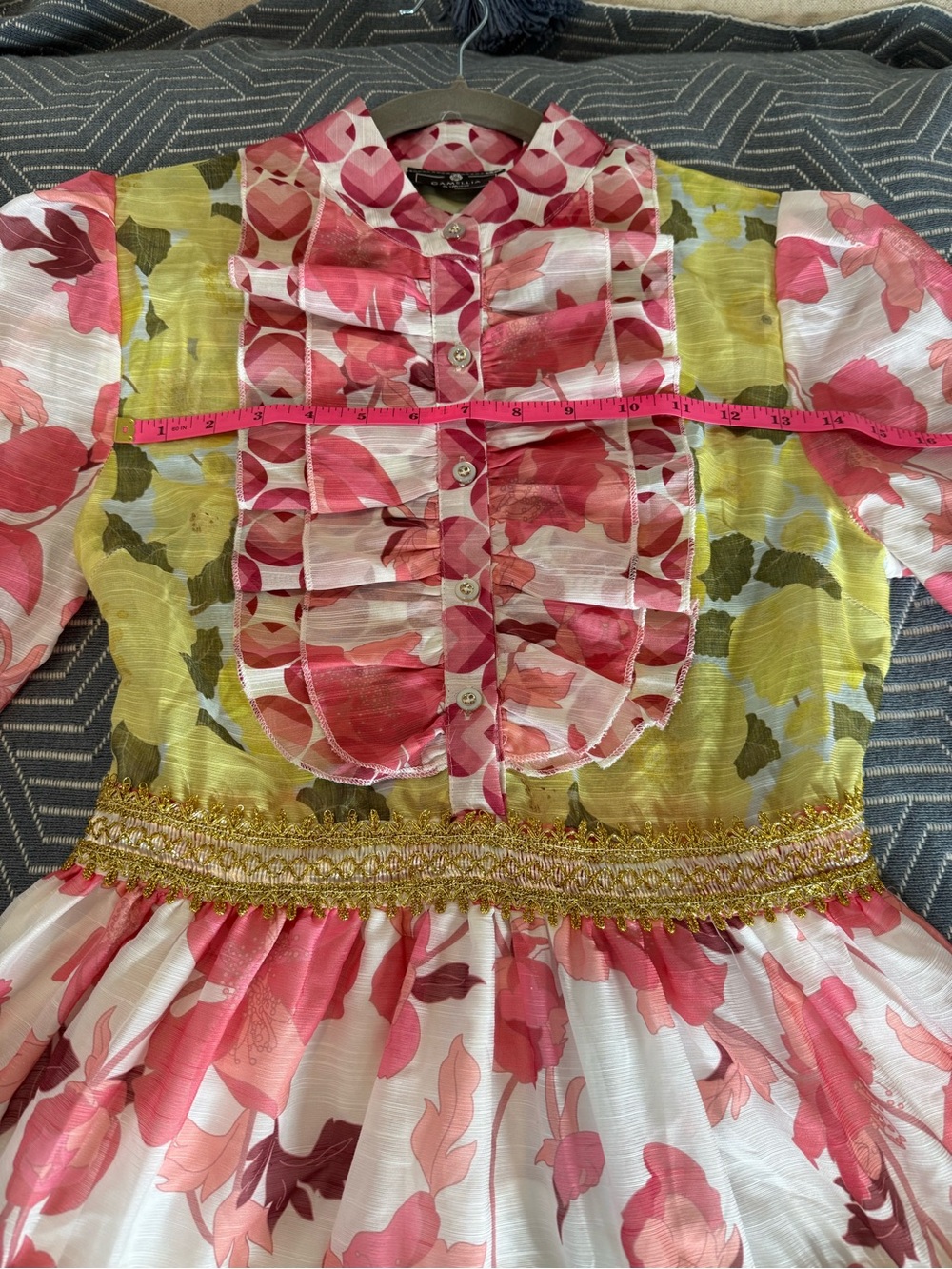 CAMELLIA by affection Floral Ruffle Mini Dress, Size Small. - Picture 8 of 15